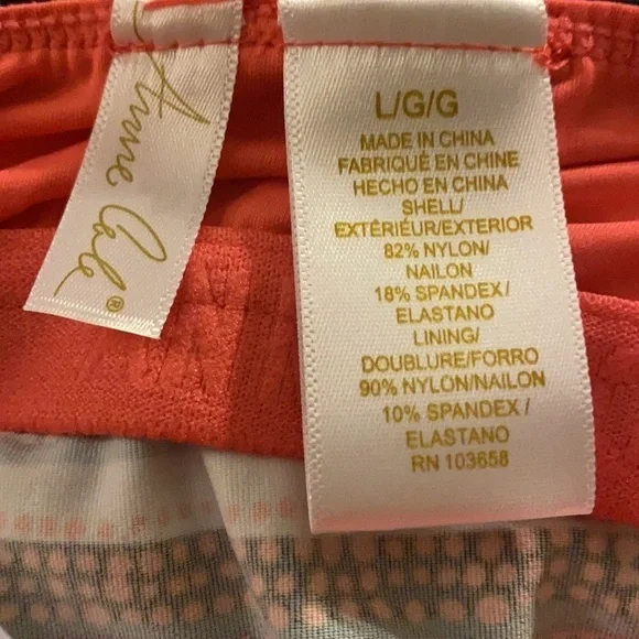 ANNE Cole Orange High Neck Tankini Swimsuit Top - Picture 11 of 11